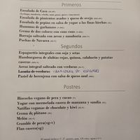 Menú at Sarasate in Pamplona