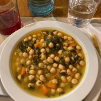 Garbanzo beans with spinach at Sarasate in Pamplona