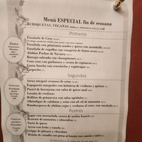 June 30 menu at Sarasate in Pamplona