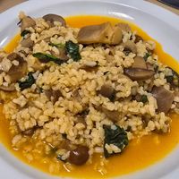 Mushroom, spinach and rice at Sarasate in Pamplona