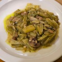 Borage and mushroom with garlic at Sarasate in Pamplona