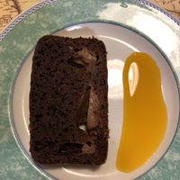 Bizcocho de cacao y pera  at Sarasate in Pamplona