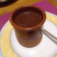 Menu of the day / Dessert / Chocolate custard at Sarasate in Pamplona