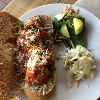 Seitan meatball sub  at Vegan Fine Foods in Fort Lauderdale