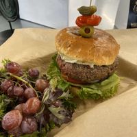 Impossible burger best ever at Vegan Fine Foods in Fort Lauderdale