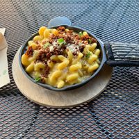 Mac n cheese with chorizo at Vegan Fine Foods in Fort Lauderdale