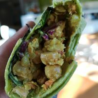 Chic Pea Curry Wrap!! Pure Vegan Succulence!! 🌱🤟💯 at Kicking Horse Cafe in Invermere