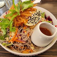 Soba noodle salad (made vegan) at Cafe Fresq in Port Douglas