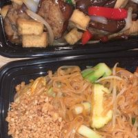 Eggplant and pad Thai  at Authentic Thai Cuisine  in Merrick