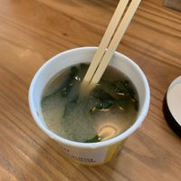 Tofu miso soup   at Itsu in Cambridge