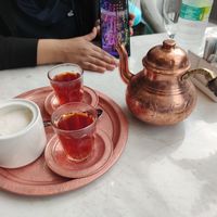 Red teapot at Halab Arabic Cuisine in Kuala Lumpur