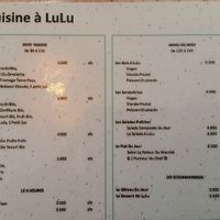 Menu at Lulu Cafe in Dakar