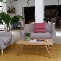 Restaurant area at Lulu Cafe in Dakar