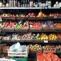 fresh fruits and veggies at Grains & Green in East London