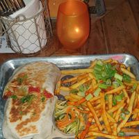 Bean burrito at Street in Nantwich