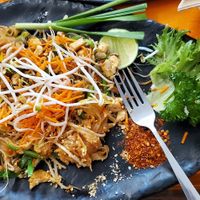 Pad thai at Nourish Cafe in Bangkok