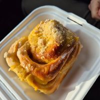 Apple crumble bun at Vutie Beets in Letchworth