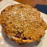 Vegan apple pear crumble at Clayton's Siesta Grille in Sarasota