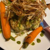 Cauliflower steaks with risotto  at Clayton's Siesta Grille in Sarasota