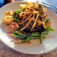 Vegan meatloaf, made with garbanos/mushrooms at Clayton's Siesta Grille in Sarasota