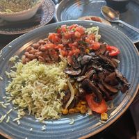 Burrito bowl with extra mushrooms  at Anejo Mexican Bistro in Falmouth