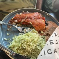 enchilada made vegan with added veggies  at Anejo Mexican Bistro in Falmouth