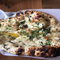 Vegan garlic naan - make sure to say no butter at The Rupee Room in Ayr