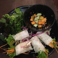 Tofu veg spring rolls at Green Farm in Hanoi