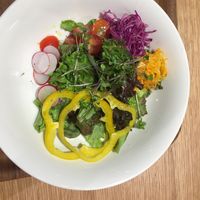 Fresh veggie salad  at Asics Connection in Tokyo