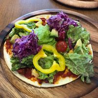 Vegan pizza. Tasty, simple, fresh. at Asics Connection in Tokyo