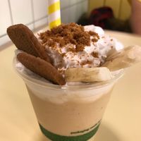 Banana biskoff milkshake at Rudy's Dirty Vegan Diner in North West London