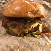 Dirty burger at Rudy's Dirty Vegan Diner in North West London