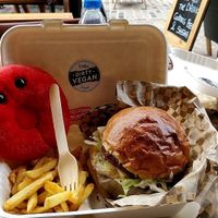 Cheese burger at Rudy's Dirty Vegan Diner in North West London