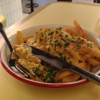 Cashew cheese was delish. I like it when I know what the non animal product is made of. Very clear menus. at Rudy's Dirty Vegan Diner in North West London