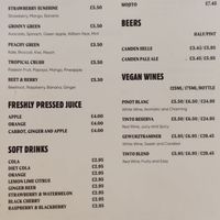 Drinks at Rudy's Dirty Vegan Diner in North West London