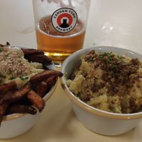 Cheezy Fries & Mac&Cheese at Rudy's Dirty Vegan Diner in North West London