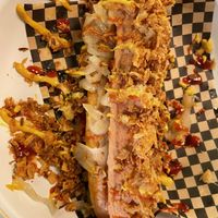 Hot dog  at Rudy's Dirty Vegan Diner in North West London