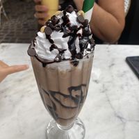 Chocolate and peanut butter shake   at Rudy's Dirty Vegan Diner in North West London