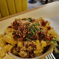 Mac n cheese at Rudy's Dirty Vegan Diner in North West London