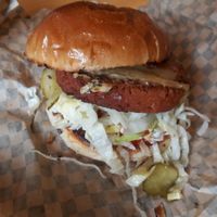 Dirty burger at Rudy's Dirty Vegan Diner in North West London
