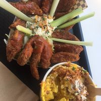 Mac & wings at Rudy's Dirty Vegan Diner in North West London