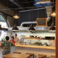 Counter at Rudy's Dirty Vegan Diner in North West London