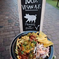 100 percent vegan  at Rudy's Dirty Vegan Diner in North West London