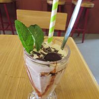 Girl Scout milkshake at Rudy's Dirty Vegan Diner in North West London