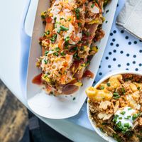 Dog n Cheeze at Rudy's Dirty Vegan Diner in North West London