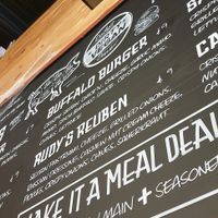 Menu at Rudy's Dirty Vegan Diner in North West London