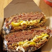The Reuben. Super tasty and filling! at Rudy's Dirty Vegan Diner in North West London