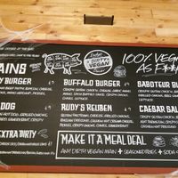 Menu at Rudy's Dirty Vegan Diner in North West London