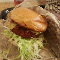 Burger at Rudy's Dirty Vegan Diner in North West London