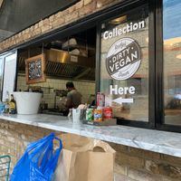 outdoor seating at Rudy's Dirty Vegan Diner in North West London